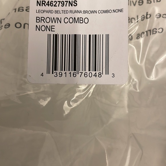 NWT Nordstrom rack leopard belted ruana brown combo. - Picture 4 of 4